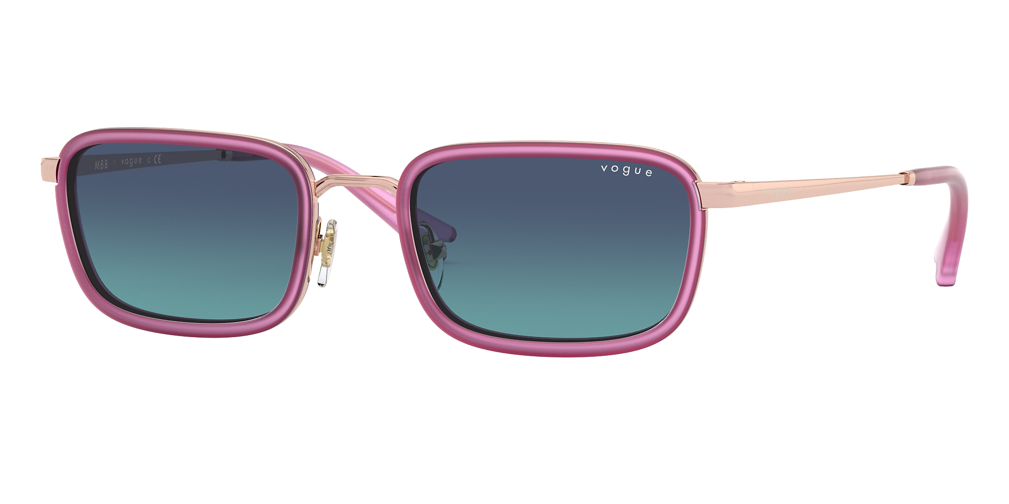 Sunglasses Vo4166s Pink Rose Gold Blue Gradient Metal Vogue Hungary