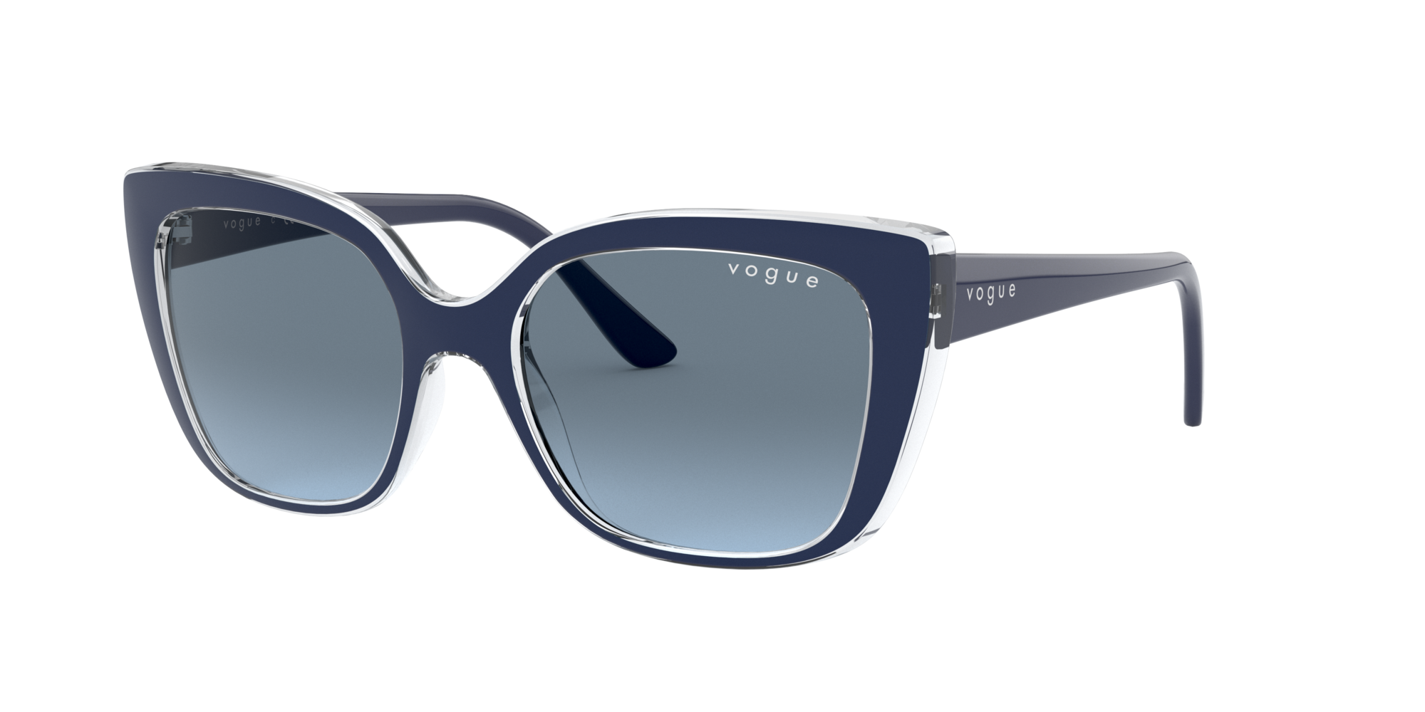 Sunglasses VO5337S - Top Blue/serigraphy - Grey Gradient - Nylon \u0026  Propionate | Vogue Slovakia
